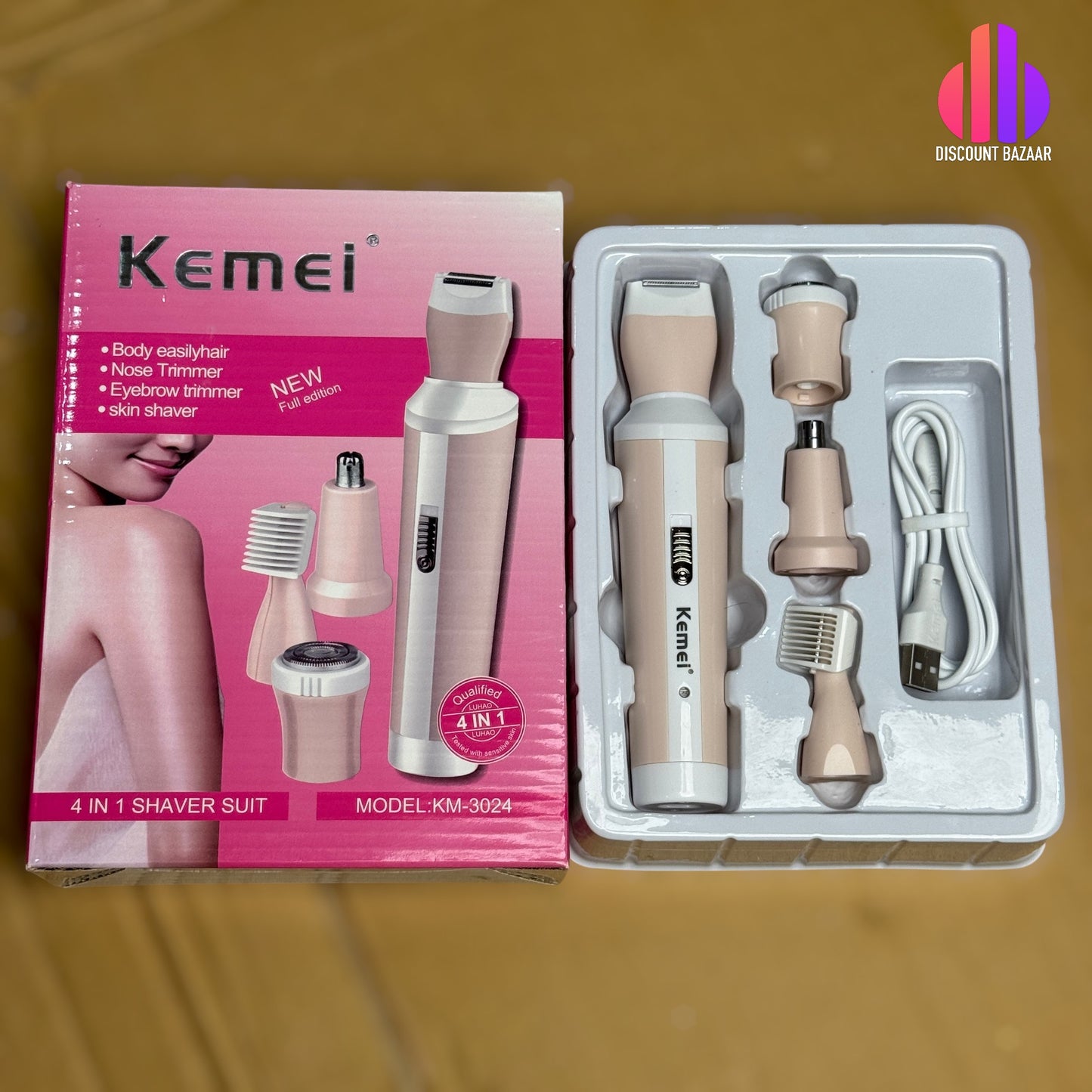 Kemei 4 in 1 Hair Trimer - Imported